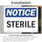 Signmission Sterile, 5 in W x Rectangle, Vinyl Decal OS-2PACK-NS-D-35-L-18464 - alternate 2
